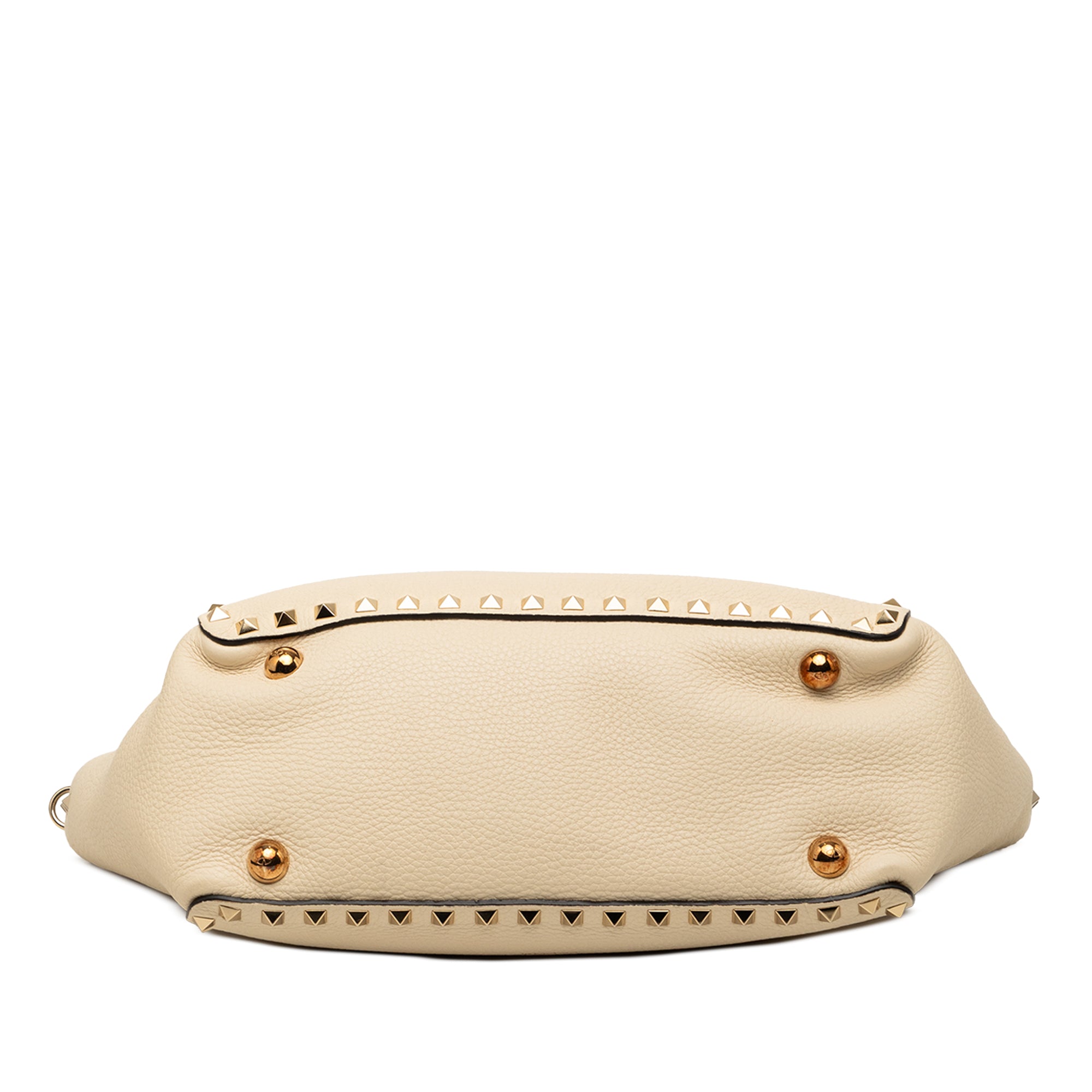 Small Grained Calfskin Rockstud Trapeze Satchel - Image 3