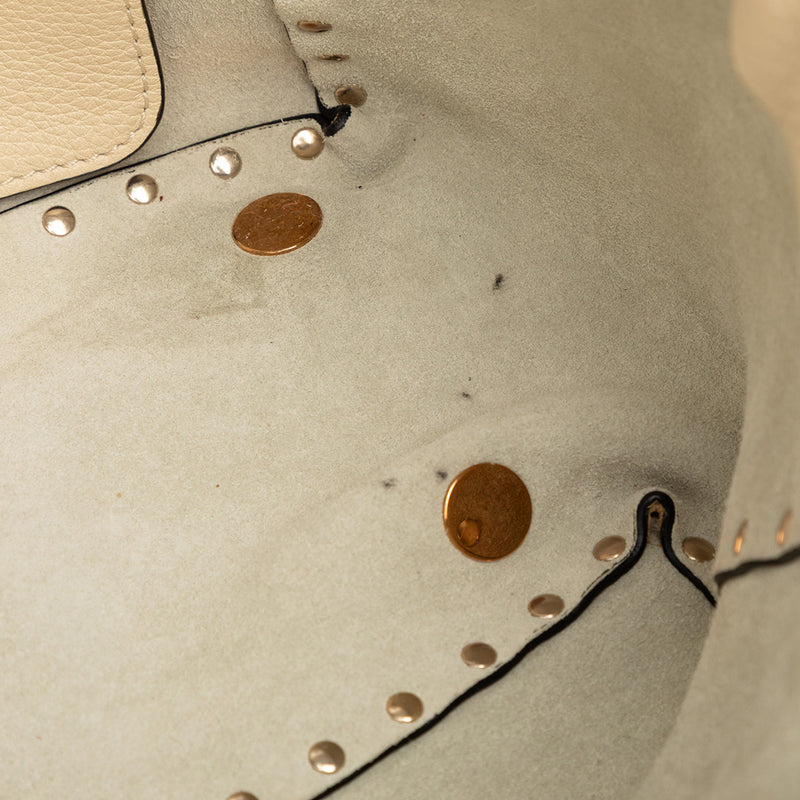 Small Grained Calfskin Rockstud Trapeze Satchel - Image 7