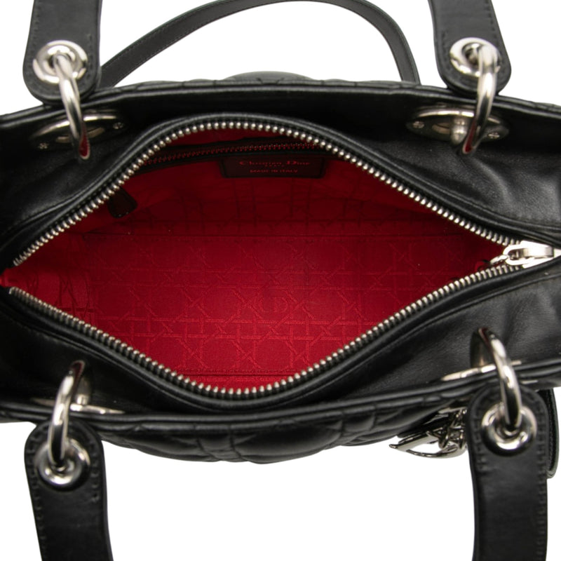 Medium Lambskin Cannage Lady Dior - Image 4