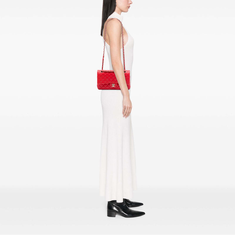 Medium Classic Lambskin Double Flap - Image 6