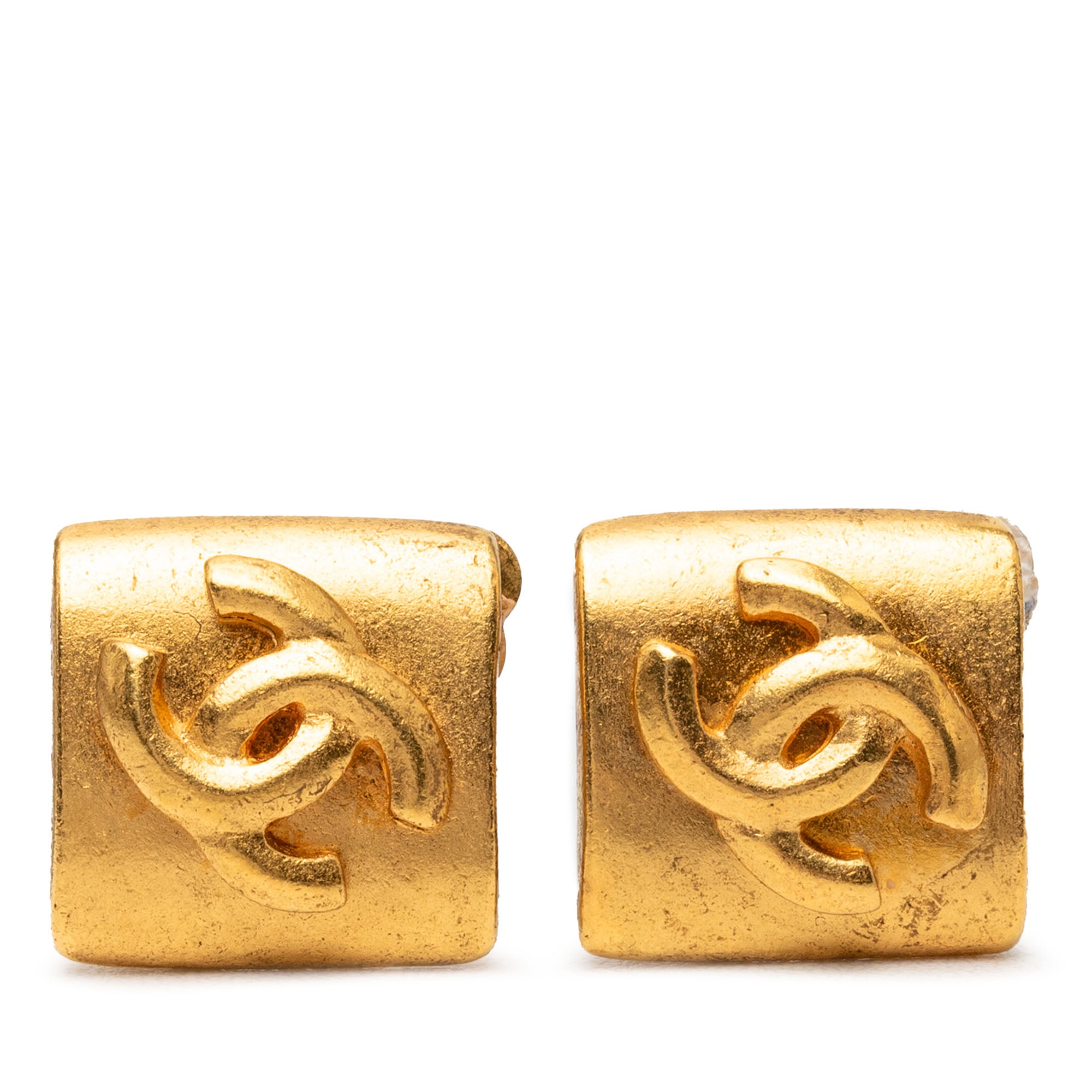 CC Gold Plated Diamond Clip On Earrings - Image 1