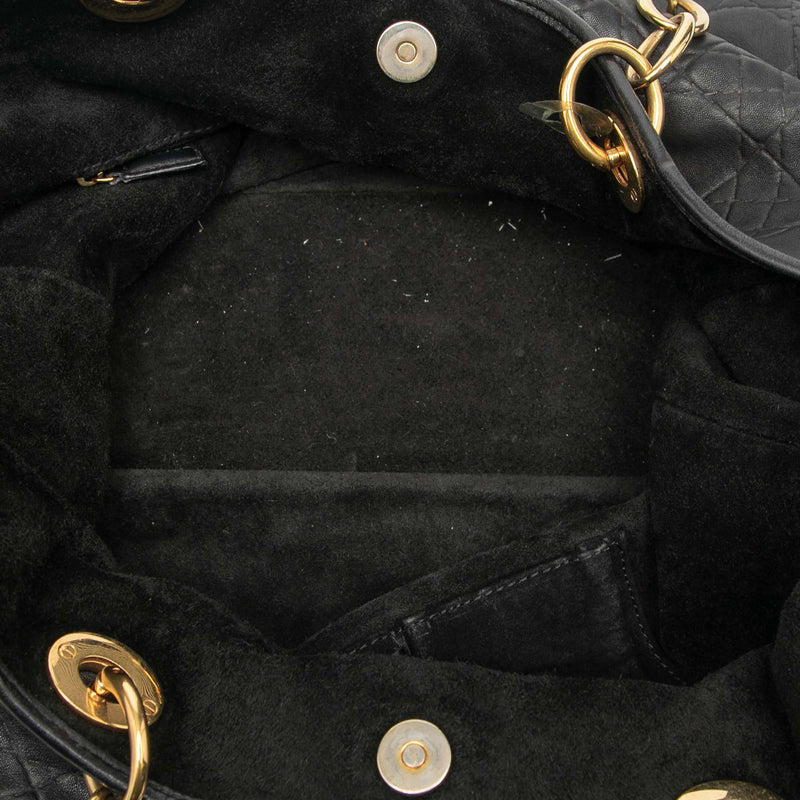 Large Lambskin Cannage Lady Dior Soft Shopping Tote - Image 4