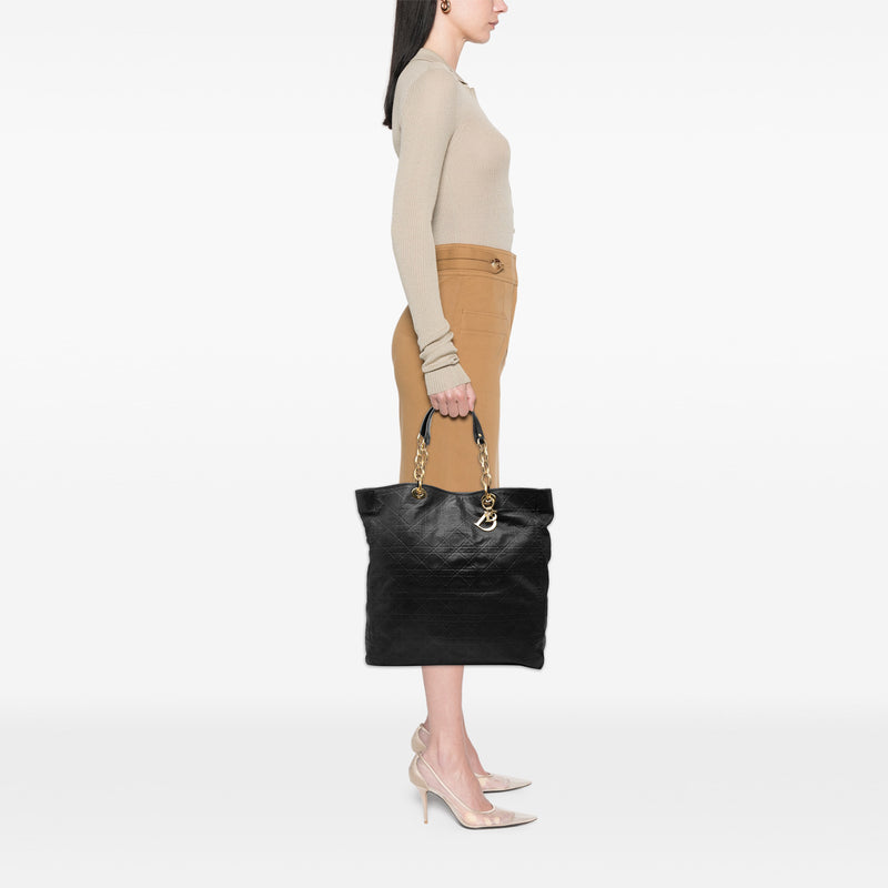 Large Lambskin Cannage Lady Dior Soft Shopping Tote - Image 7
