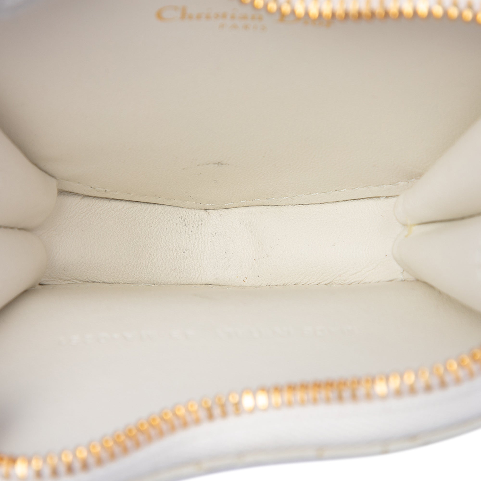 DiorAmour Calfskin Cannage Caro Heart Pouch With Chain - Image 4