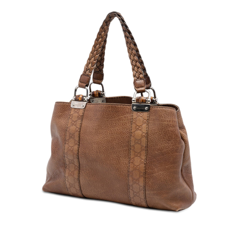 Medium Guccissima Trimmed Calfskin Bamboo Libeccio Tote - Image 2