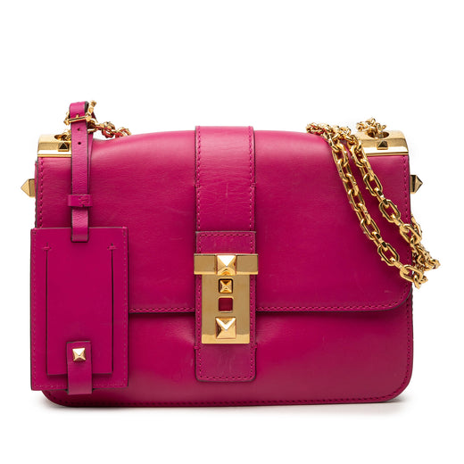 Leather B Rockstud Flap Shoulder Bag - Image 1
