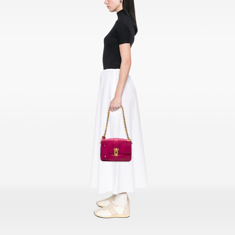 Leather B Rockstud Flap Shoulder Bag - Image 6