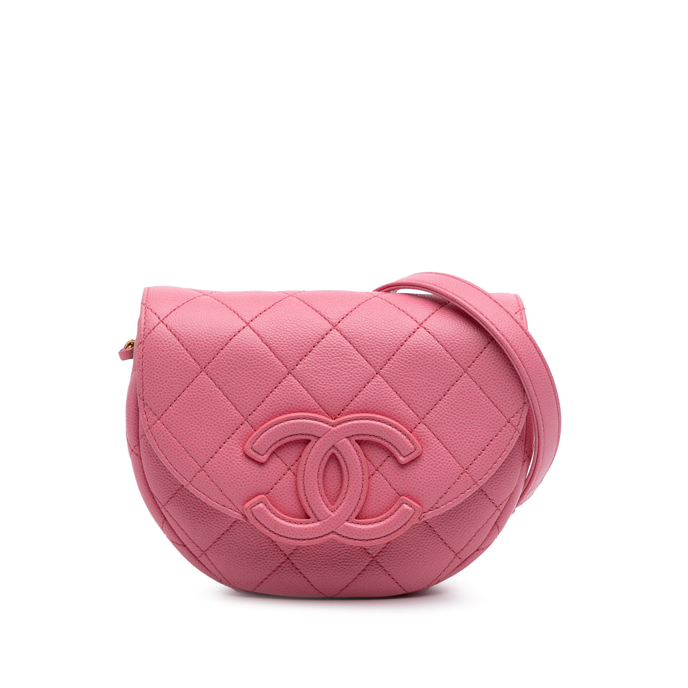Mini CC Quilted Caviar Messenger Flap - Image 1