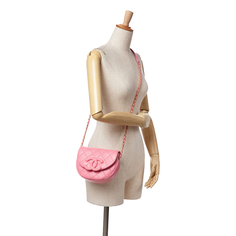 Mini CC Quilted Caviar Messenger Flap - Image 10