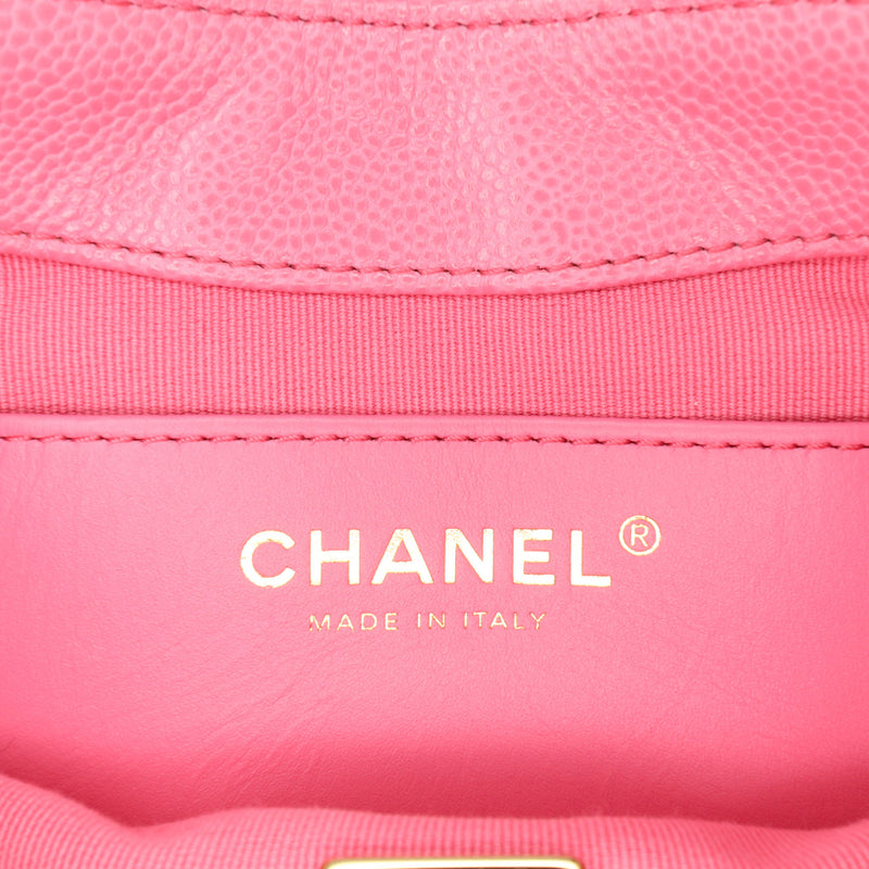 Mini CC Quilted Caviar Messenger Flap - Image 5