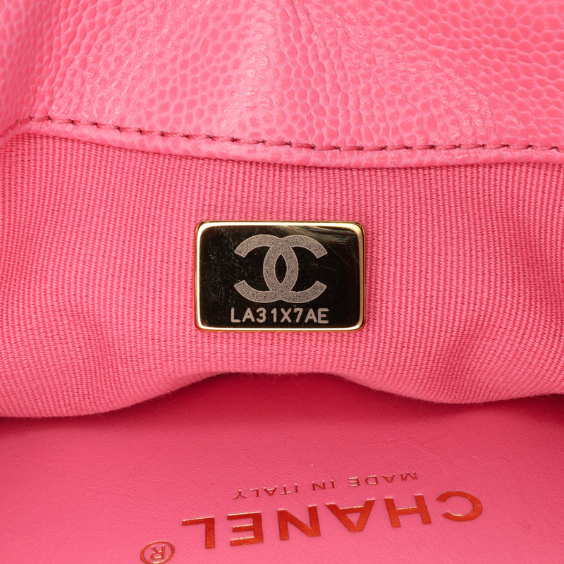 Mini CC Quilted Caviar Messenger Flap - Image 6
