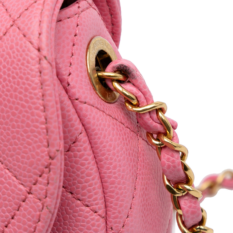 Mini CC Quilted Caviar Messenger Flap - Image 8