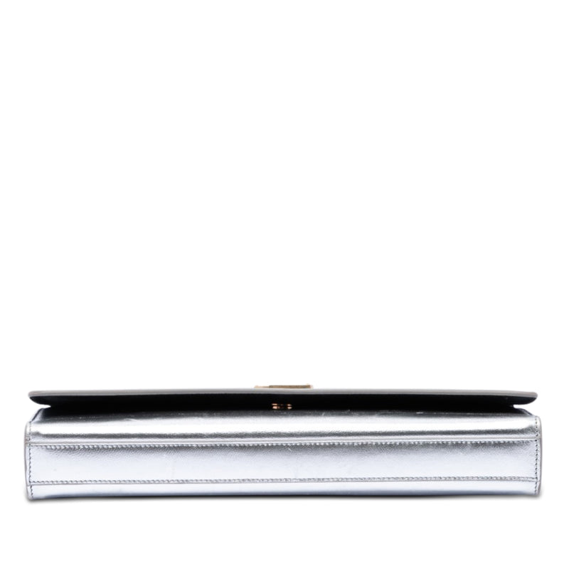 Smooth Metallic Calfskin Monogram Cassandre Clutch - Image 3