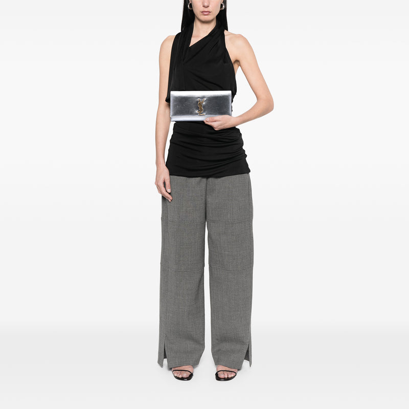 Smooth Metallic Calfskin Monogram Cassandre Clutch - Image 6