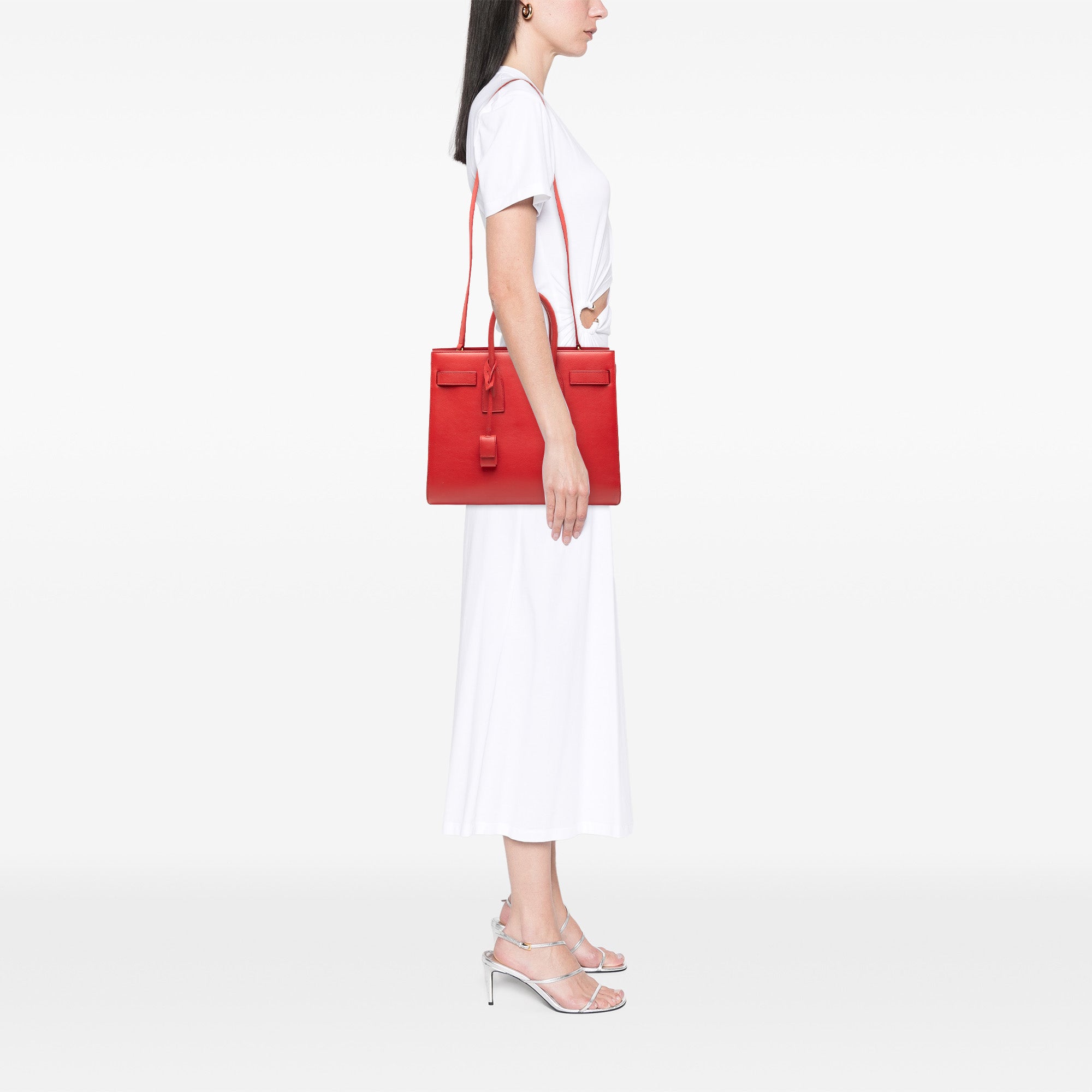Small Leather Sac De Jour Satchel - Image 7