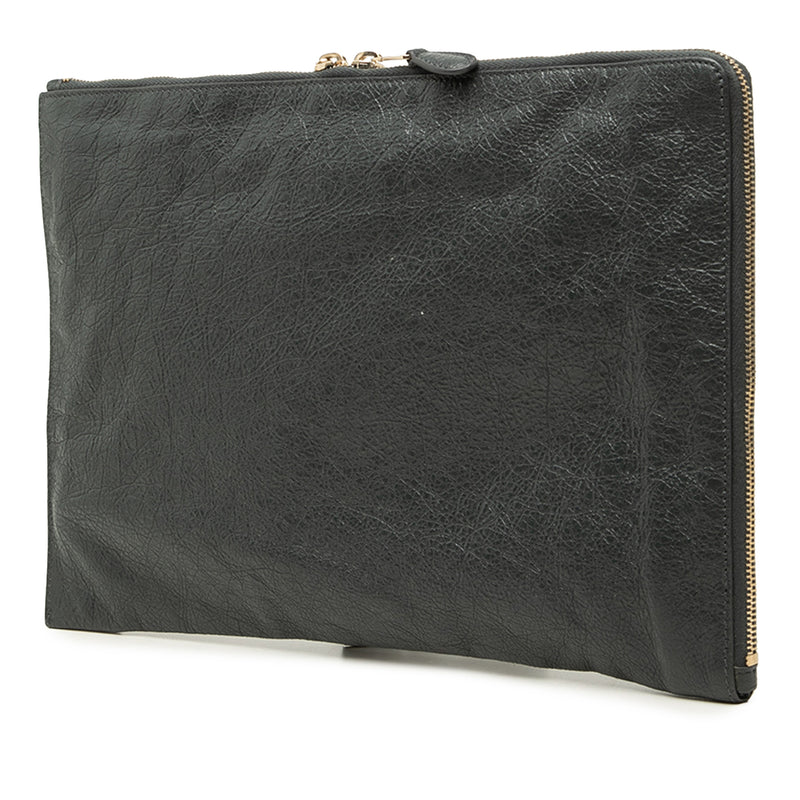 Lambskin Motocross Giant 12 Zip Around Flat Clutch - Image 2