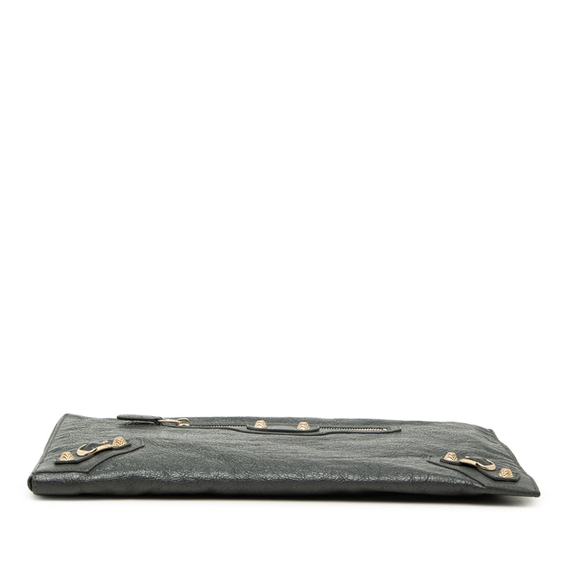 Lambskin Motocross Giant 12 Zip Around Flat Clutch - Image 3