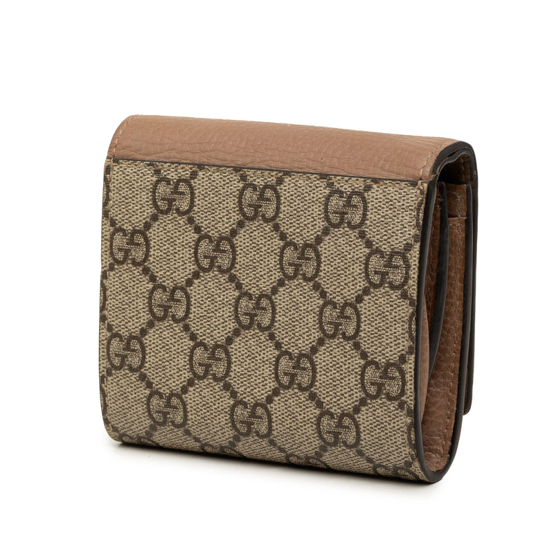 Bicolor GG Marmont Calfskin and GG Supreme Bifold Wallet - Image 2