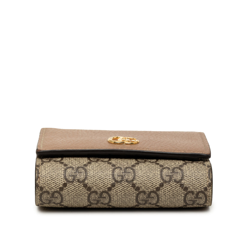 Bicolor GG Marmont Calfskin and GG Supreme Bifold Wallet - Image 3