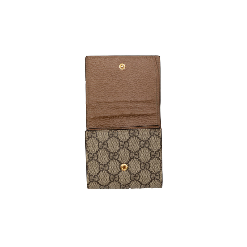 Bicolor GG Marmont Calfskin and GG Supreme Bifold Wallet - Image 4