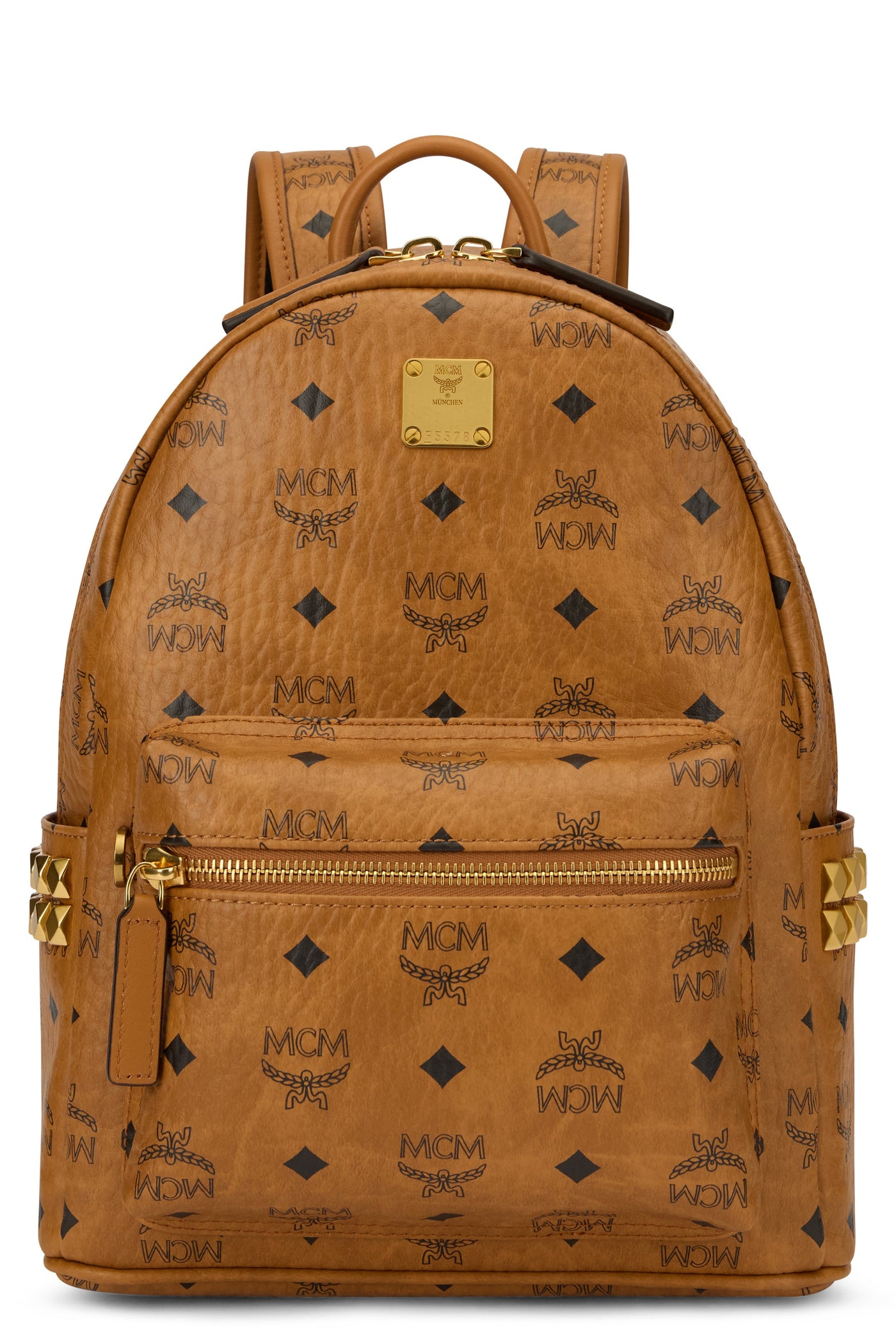 Mcm Stark Backpack — Brown Polyurethane