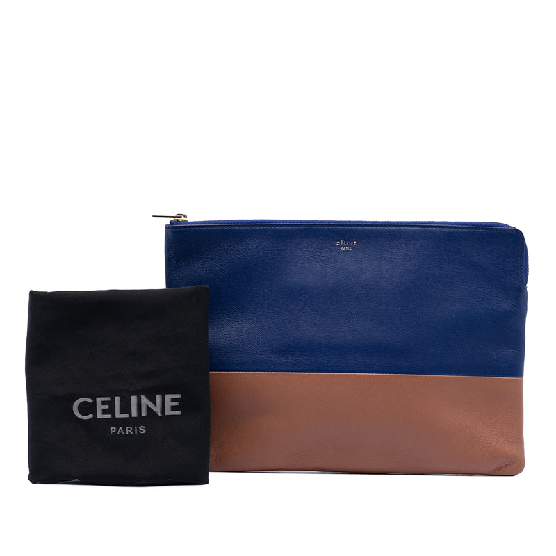 Bicolor Lambskin Solo Clutch - Image 8