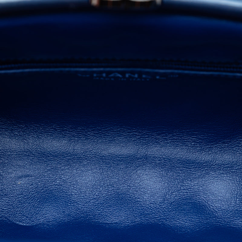 Quilted Patent Timeless Kiss Lock Clutch - Image 4