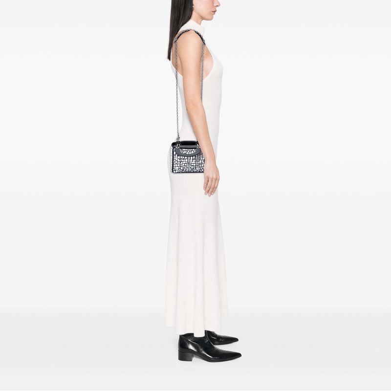 Mini Smooth Calfskin Embroidered Mosaic of Mirrors Lady Dior - Image 6