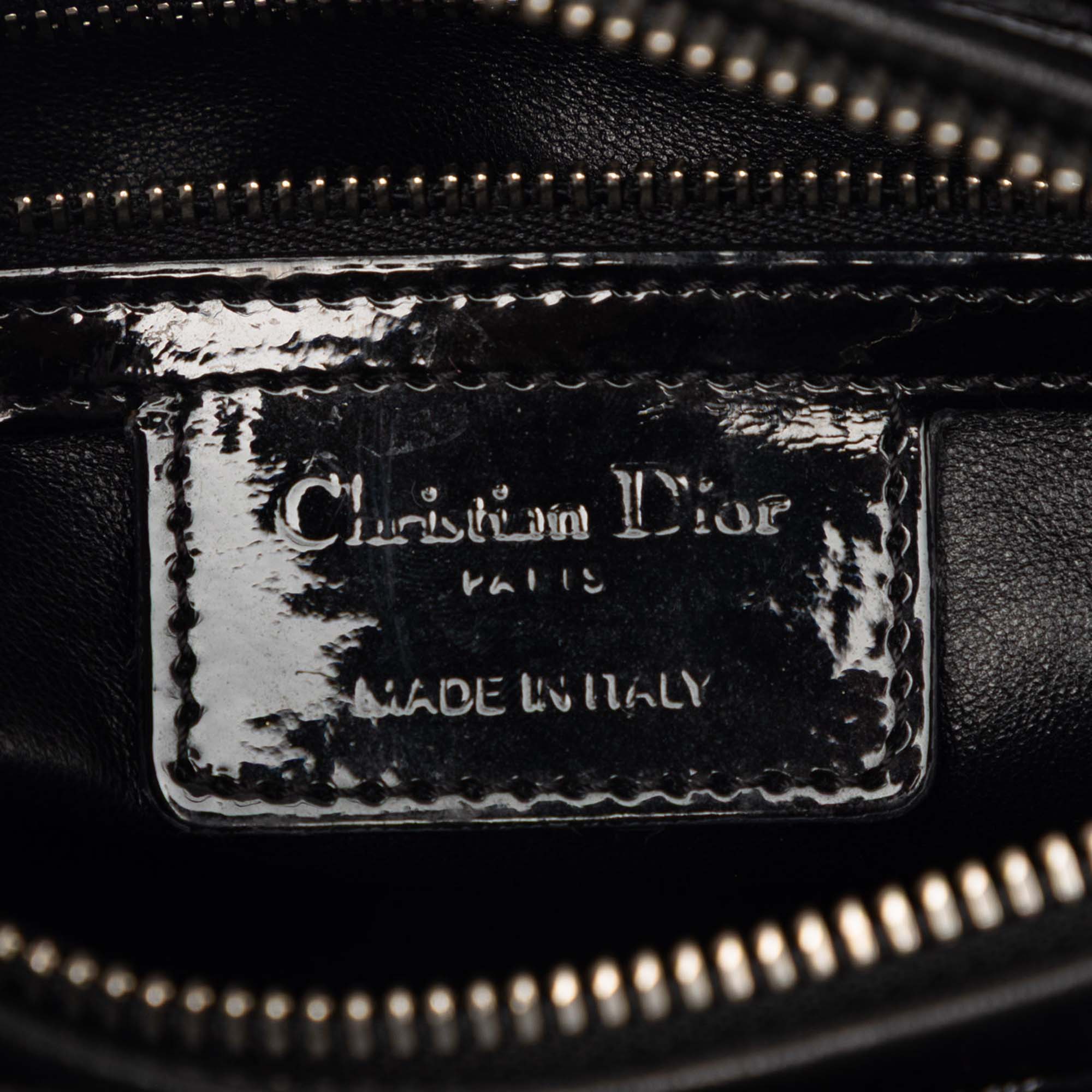 Medium Multicolor Metallic Fabric and Patent Leather Lady Dior - Image 5