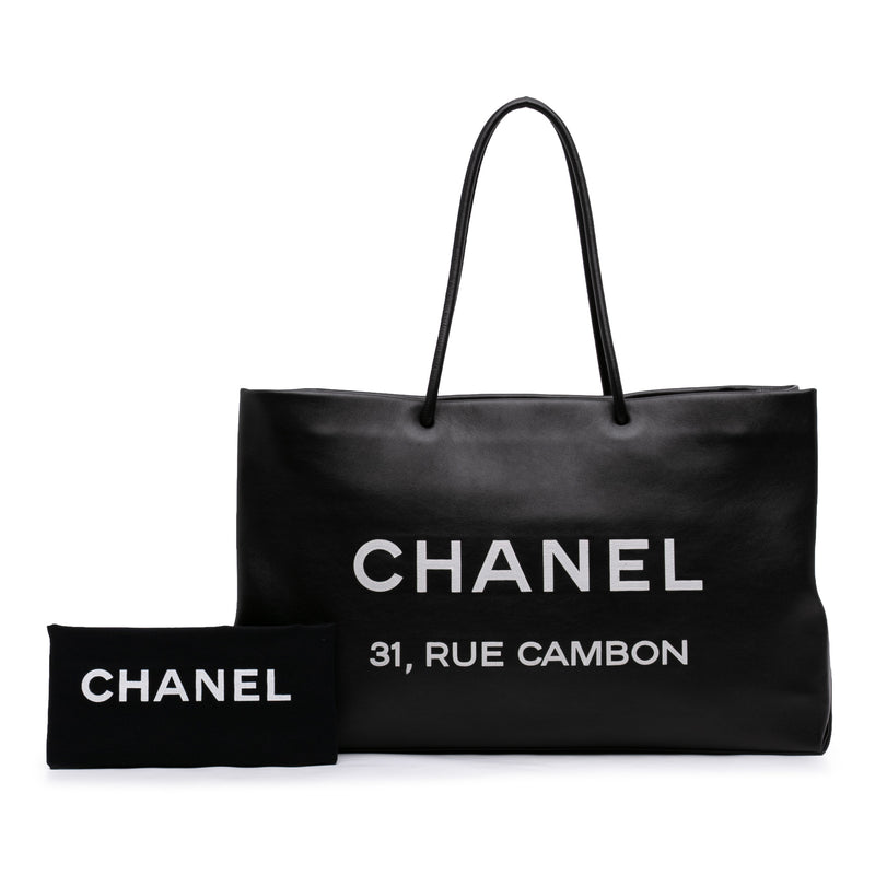 Large Calfskin Essential 31 Rue Cambon Shopping Tote - Image 7