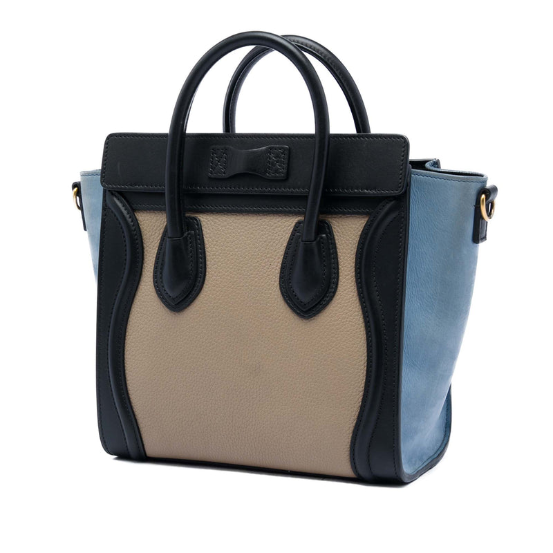 Nano Tricolor Leather Luggage Tote - Image 2