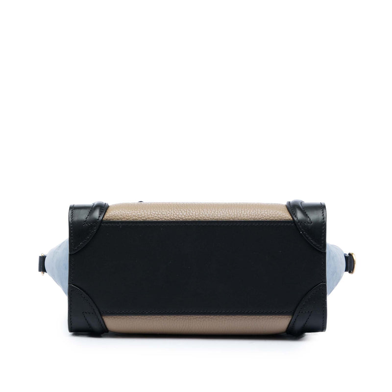 Nano Tricolor Leather Luggage Tote - Image 3