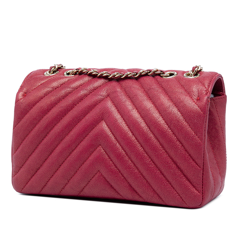 Small Chevron Iridescent Caviar Statement Flap - Image 2