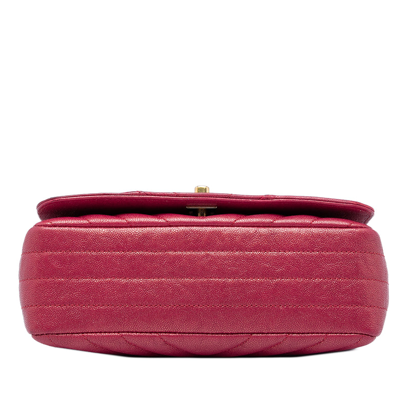 Small Chevron Iridescent Caviar Statement Flap - Image 3