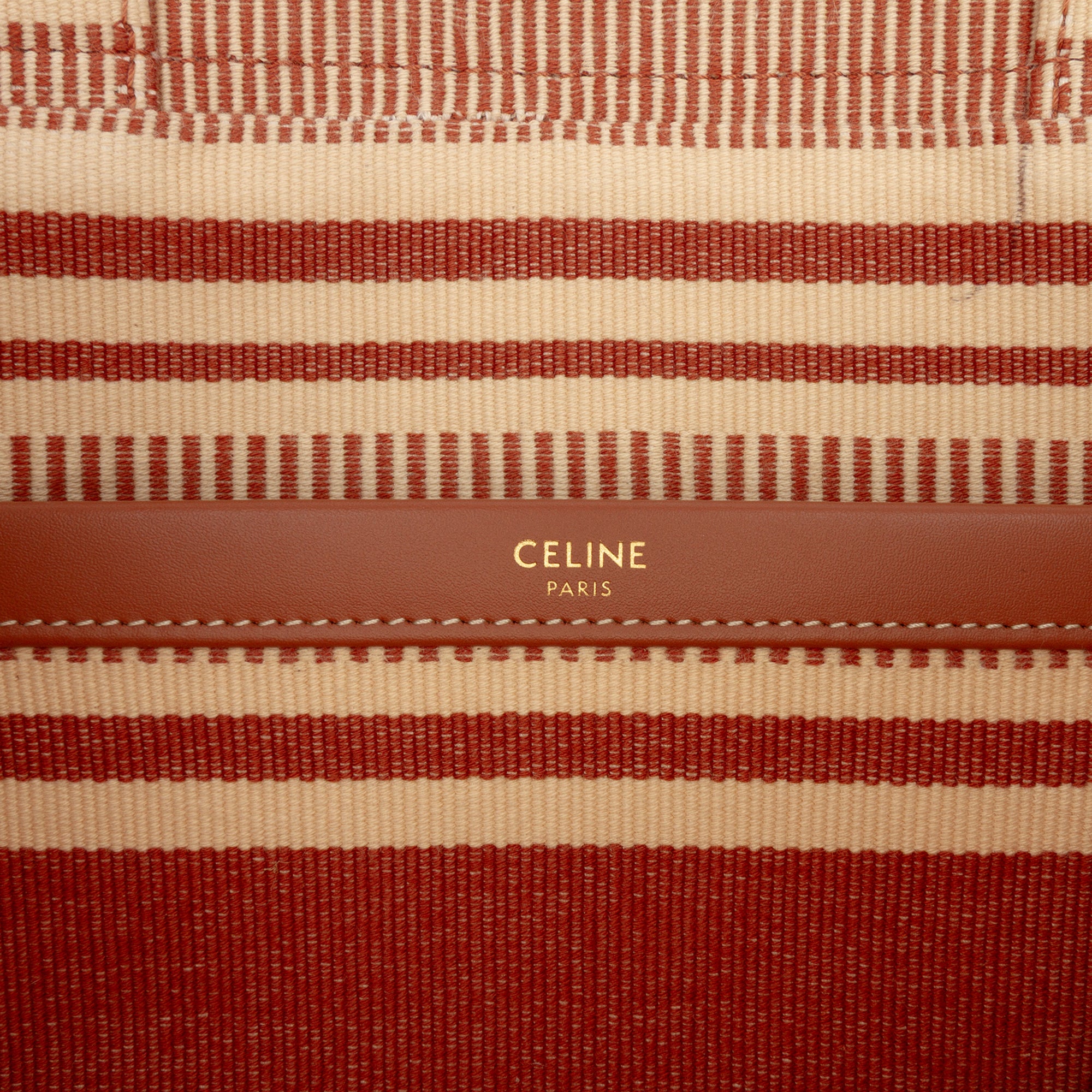 Large Striped Canvas Cabas Thais Tote - Image 5