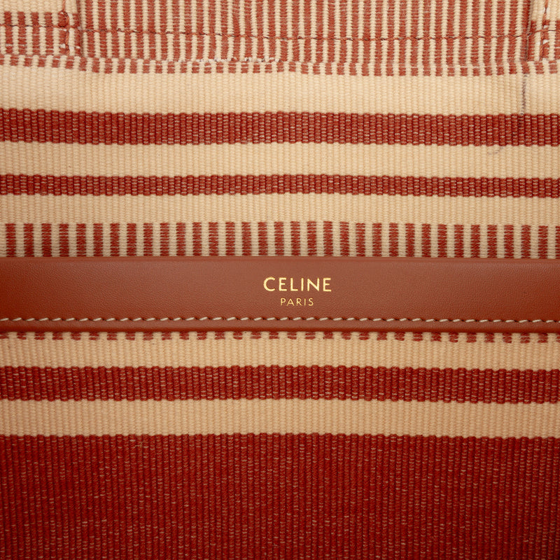 Large Striped Canvas Cabas Thais Tote - Image 5