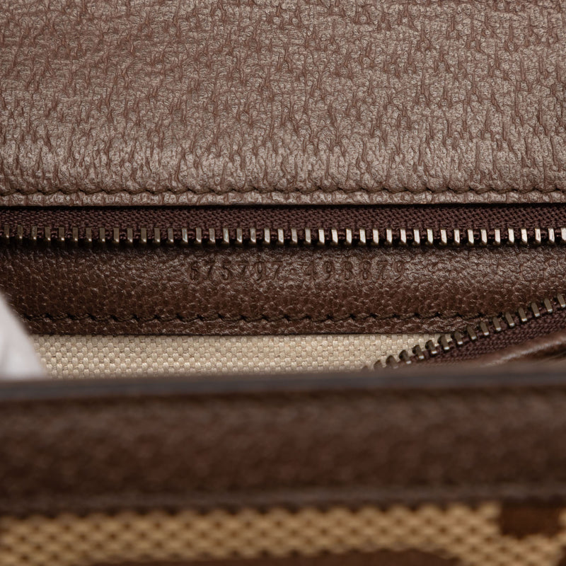Small Jumbo GG Canvas Web Bamboo 1947 Top Handle Bag - Image 6