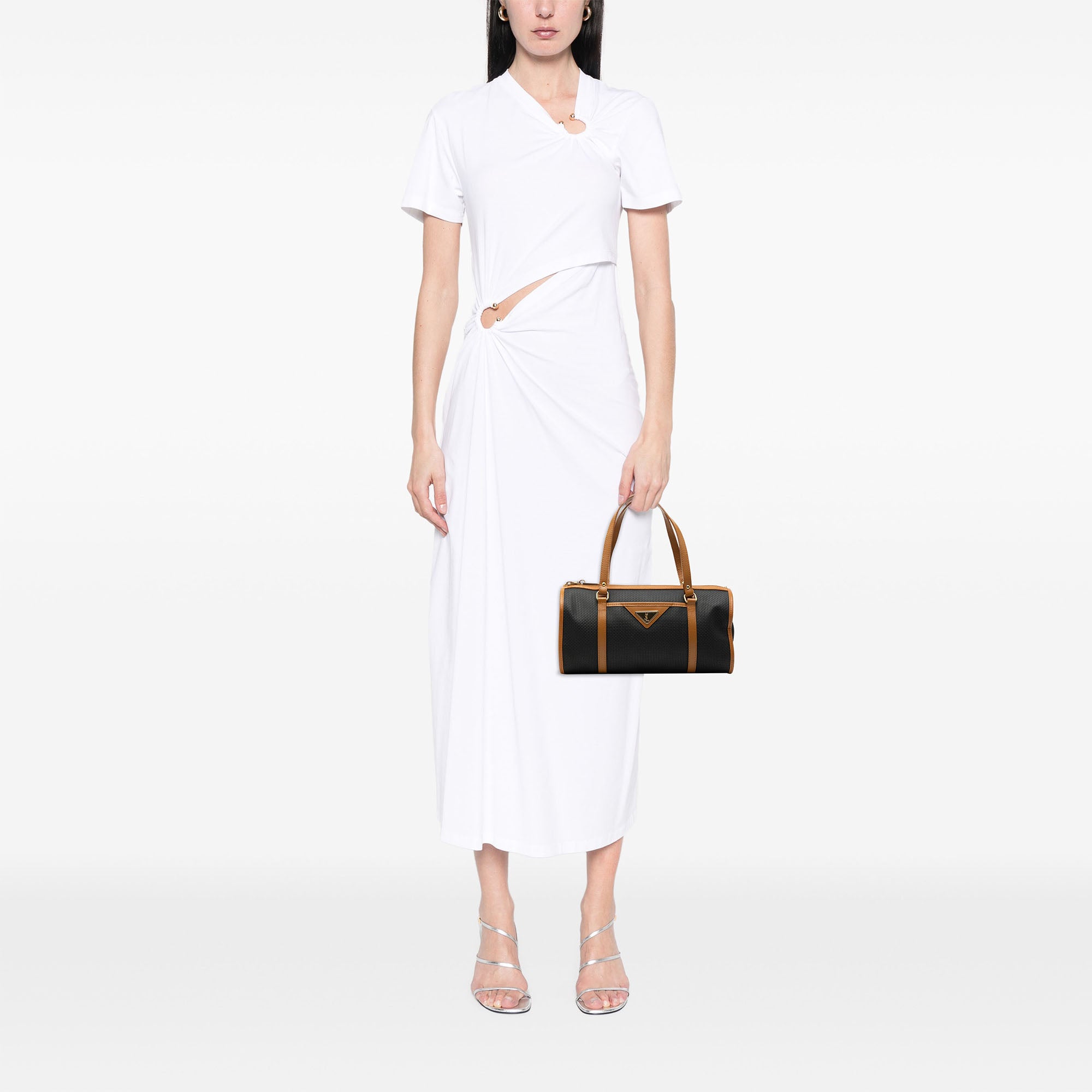 Weave Canvas Boston Bag - Image 6