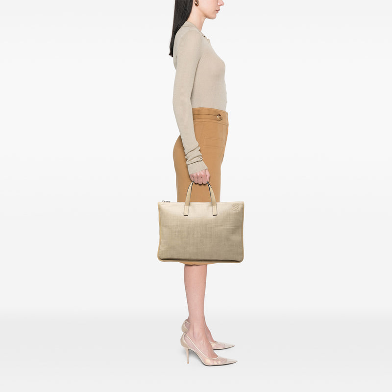 Embossed Leather Anagram Goya Briefcase - Image 7