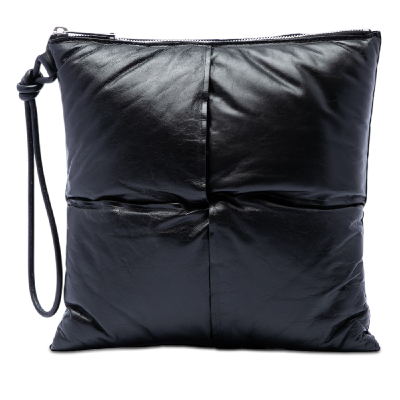 Nappa Intrecciato Padded Square Wristlet Pouch - Image 1