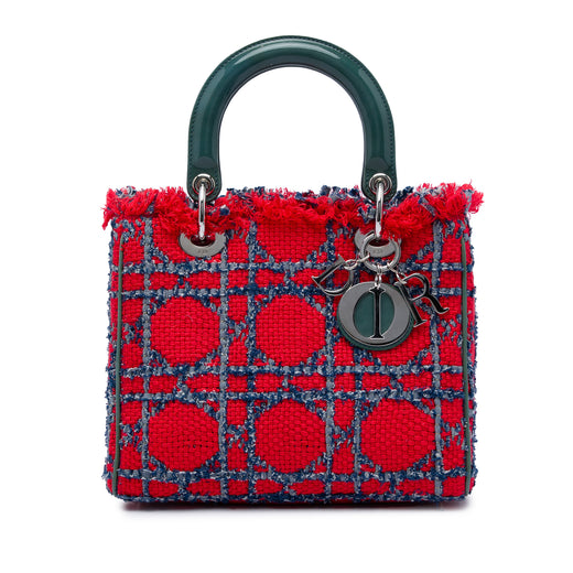 Medium Tweed Cannage Fringe Lady Dior - Image 1