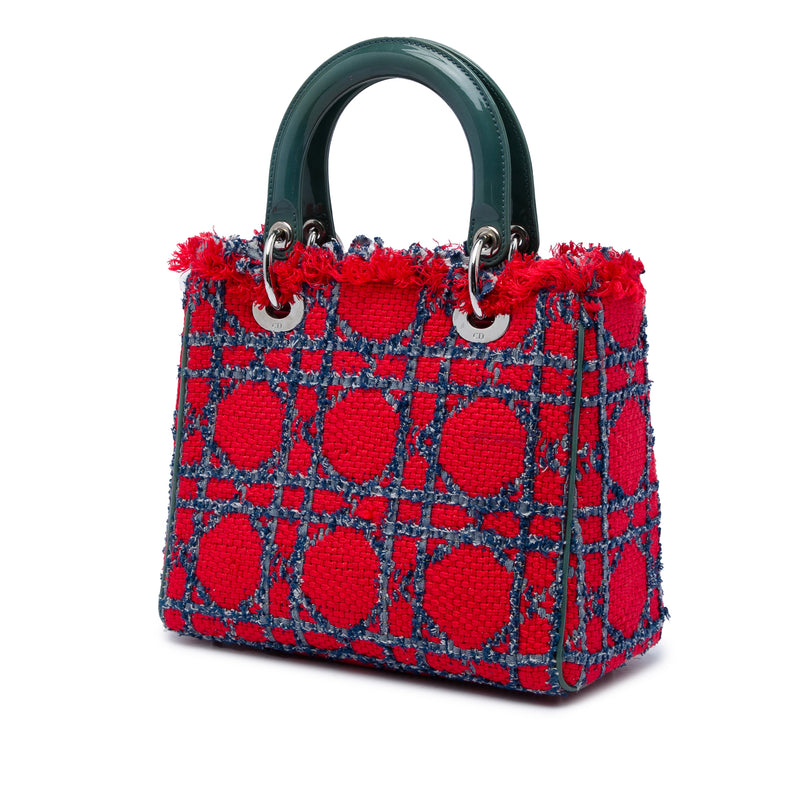 Medium Tweed Cannage Fringe Lady Dior - Image 2