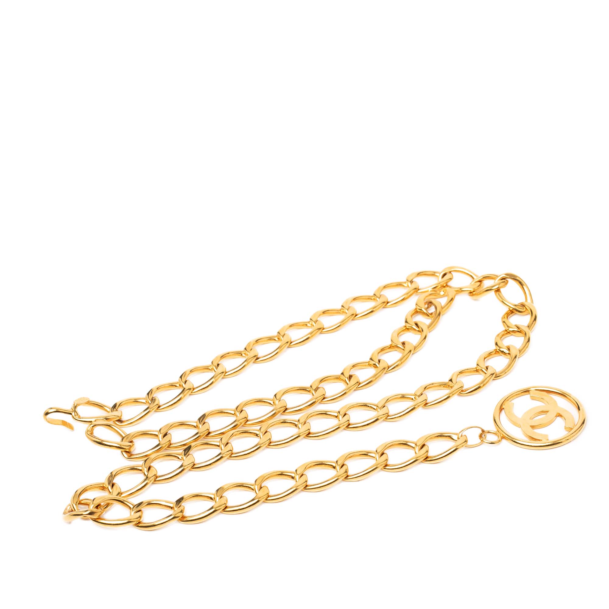 CC Gold  Plated Logo Chain Belt - Image 1