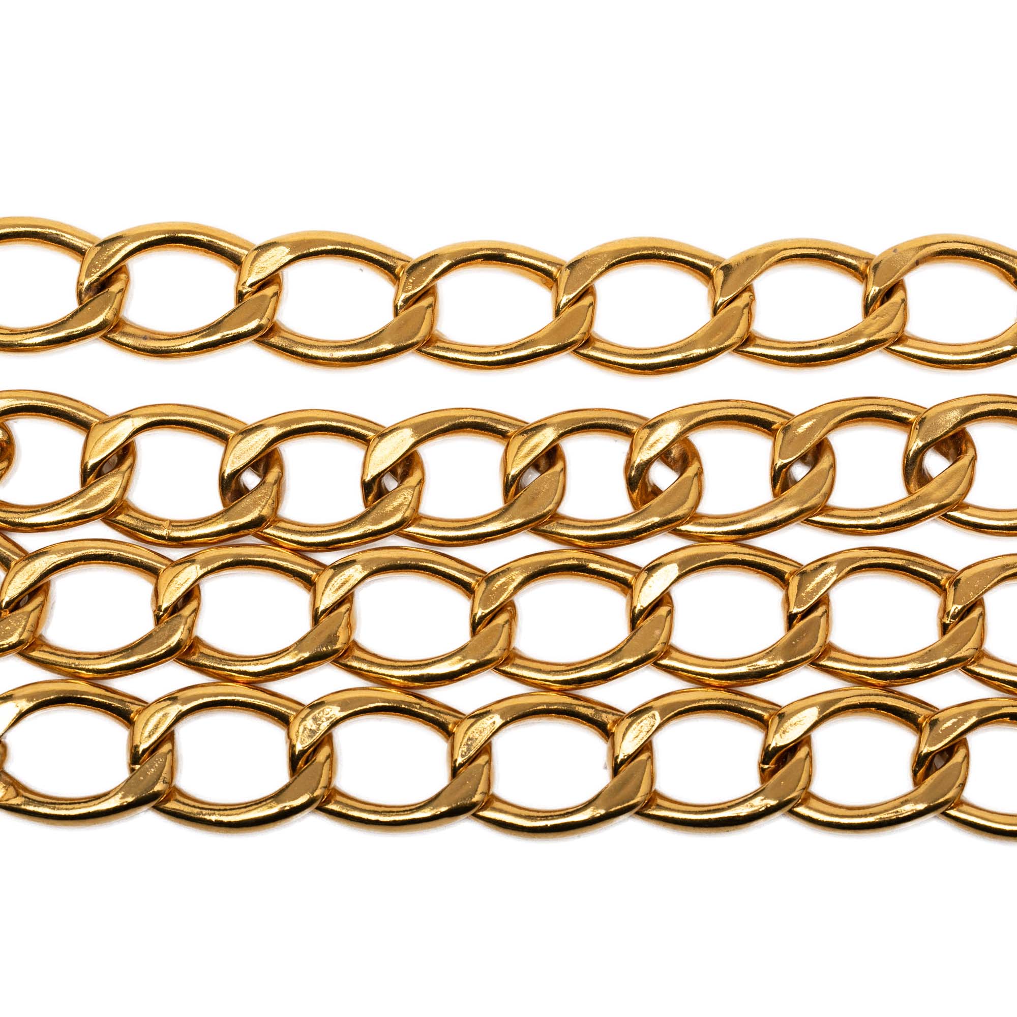 CC Gold  Plated Logo Chain Belt - Image 2