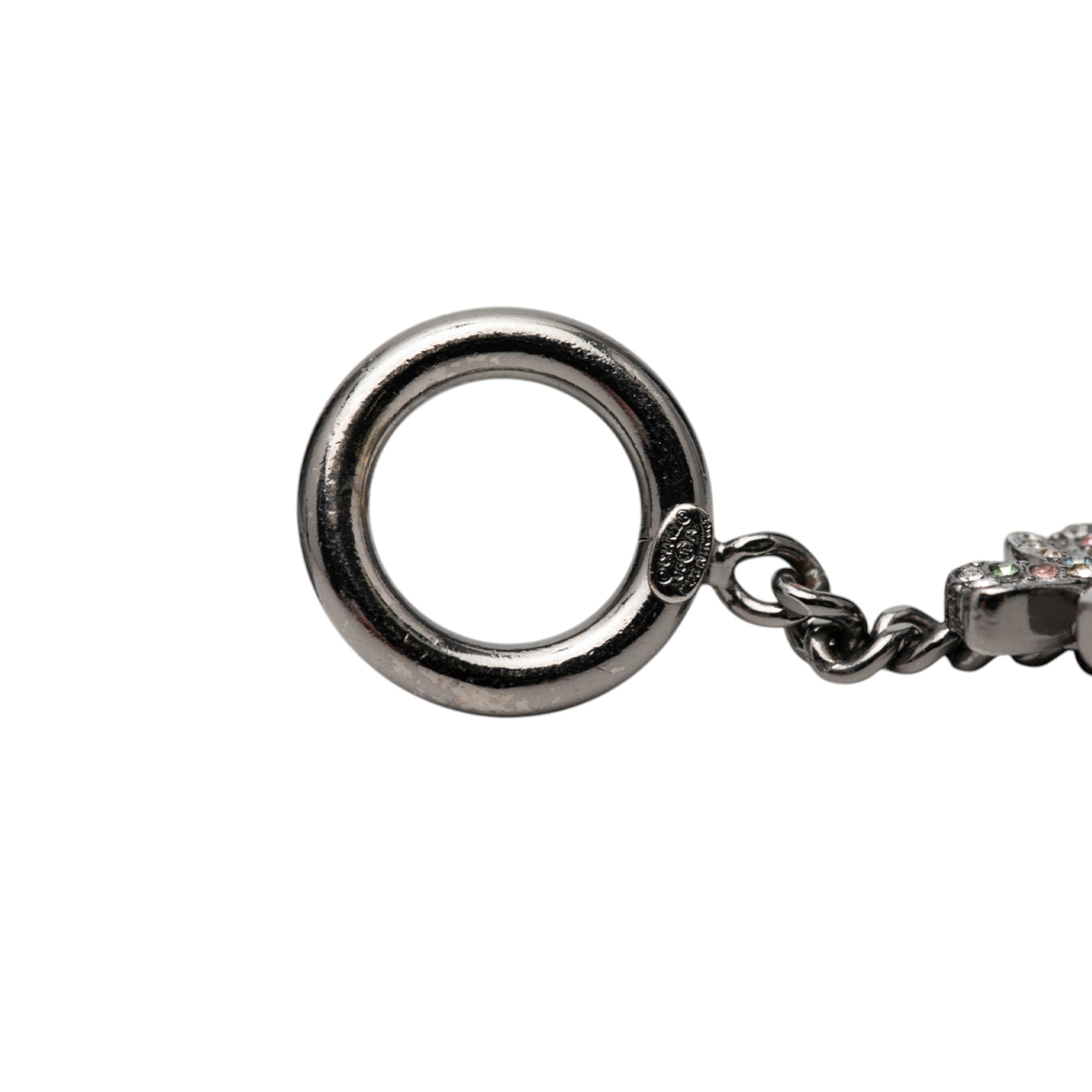 Silver Plated Crystal CC No. 5 Bow Charm Bracelet - Image 6