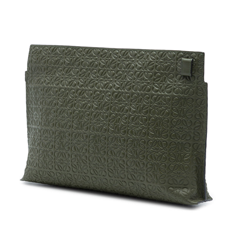 Embossed Leather Anagram Repeat T Pouch - Image 2