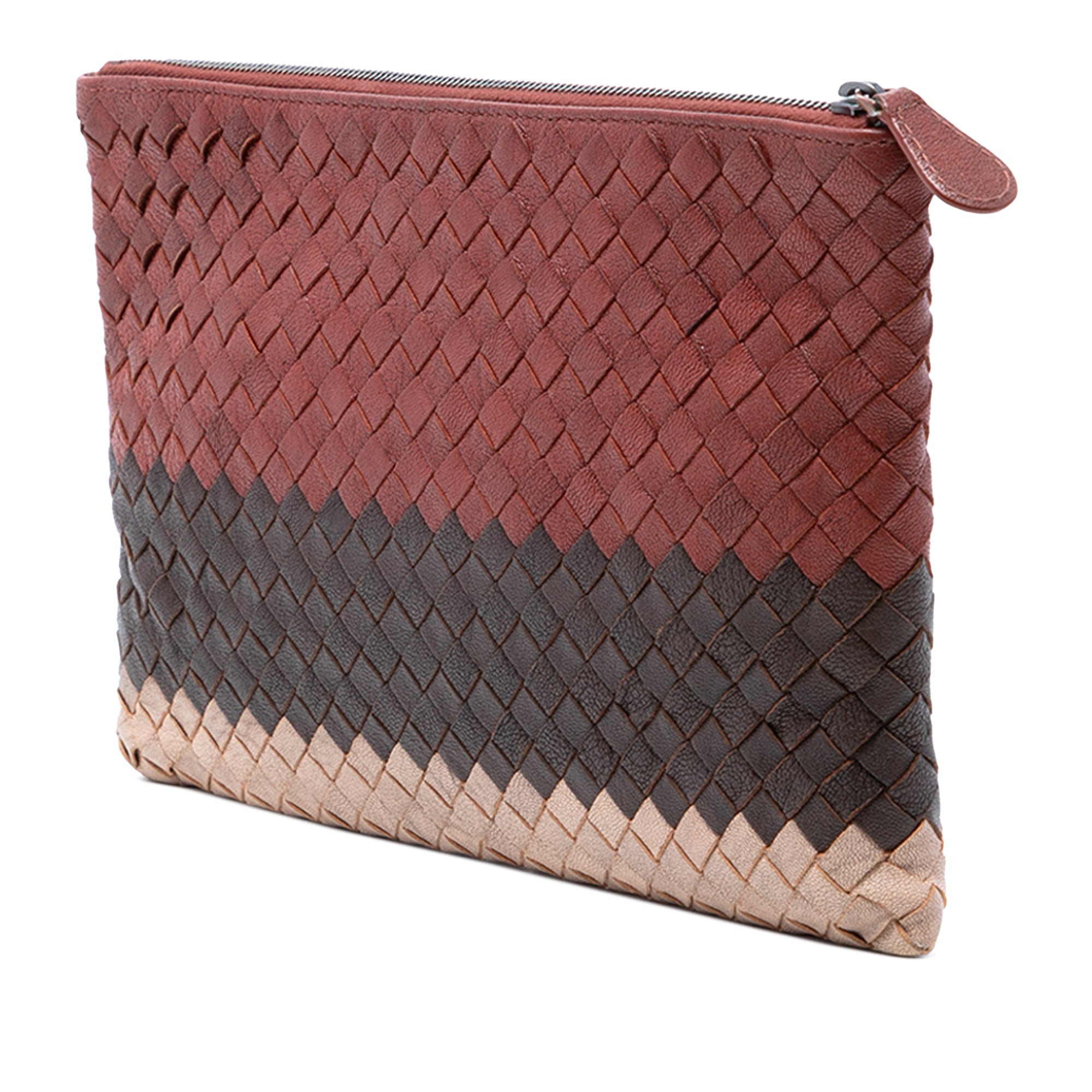 Tricolor Nappa Intrecciato Clutch - Image 2