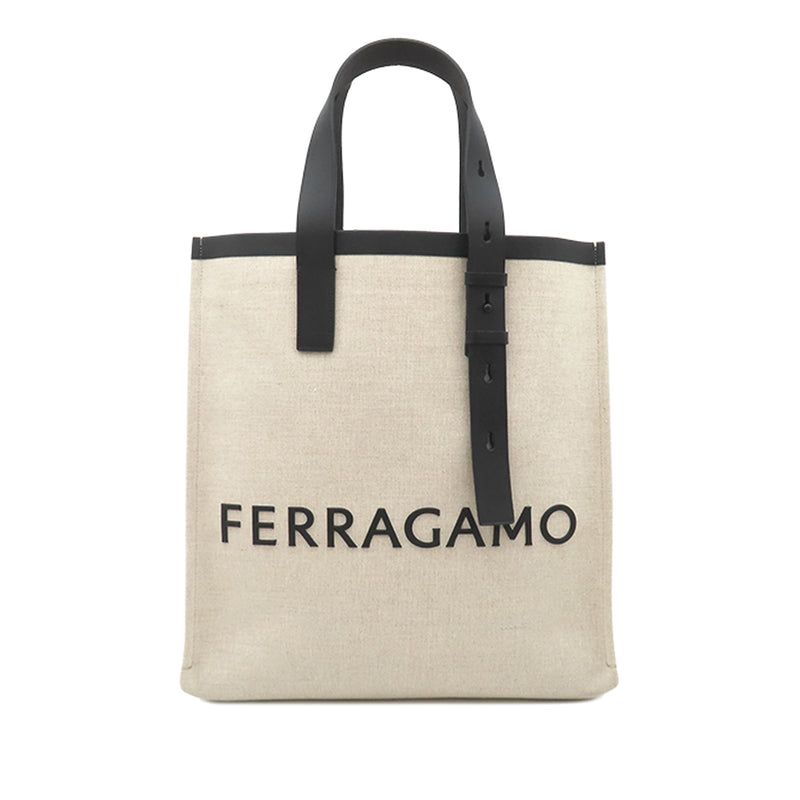 Canvas Embossed Logo Signature Tote