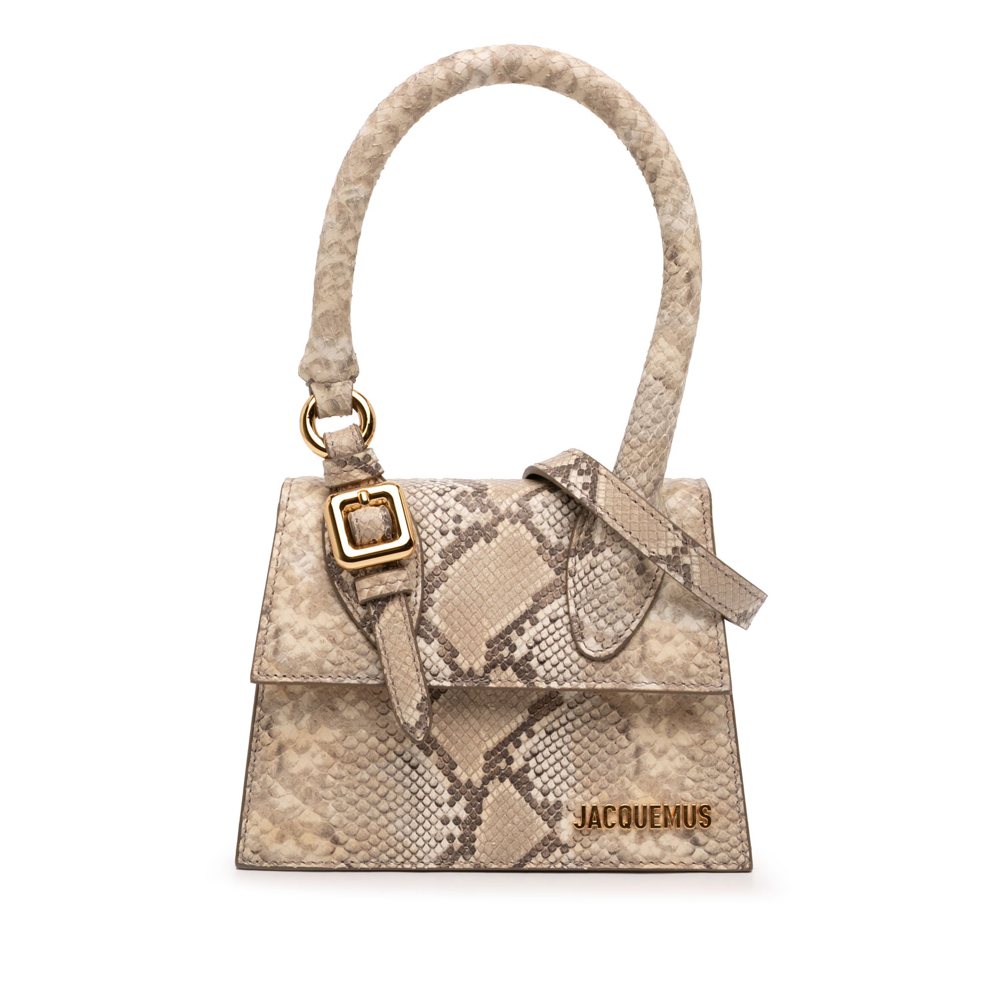 Snake Embossed Leather Le Chiquito Moyen Satchel - Image 1