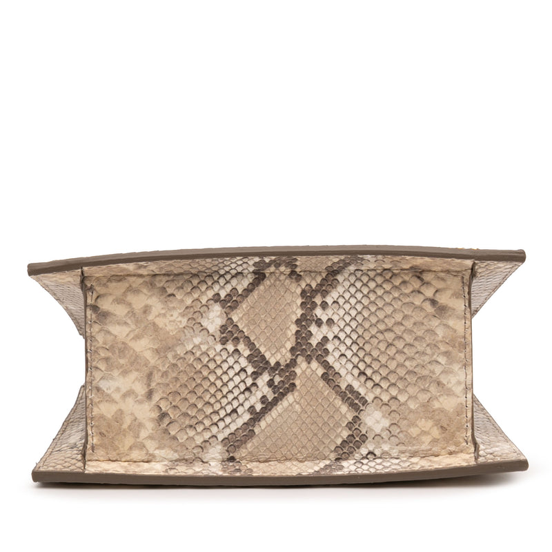 Snake Embossed Leather Le Chiquito Moyen Satchel - Image 3